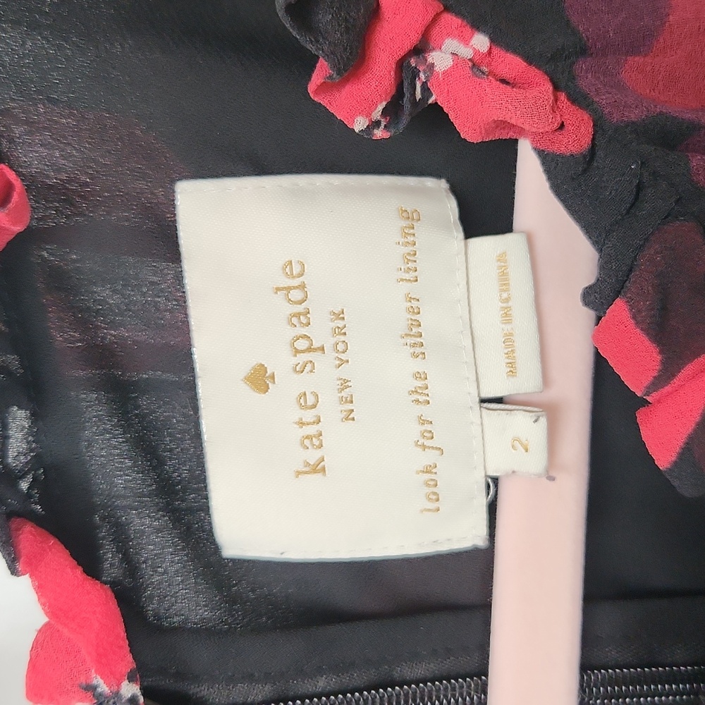Kate Spade Size 2 Black and Red Dress - Picture 2 of 2